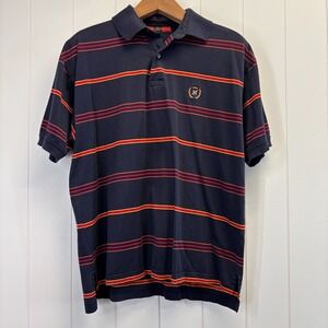 Vintage Tommy Hilfiger Mens Preppy Striped Polo Shirt Size M Embroidered Logo